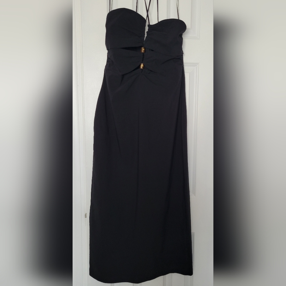 Zara Sophisticated Black Maxi Dress. - Picture 5 of 6
